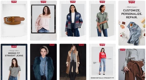 Co-Branding Partnership Business Examples: levis pinterest